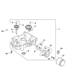 Sv820 Oil Pan And Lubrication Diagram and Parts List for Z-FORCE50 17AF3AGP-17AF3AGP010 Cub Cadet Lawn Tractor